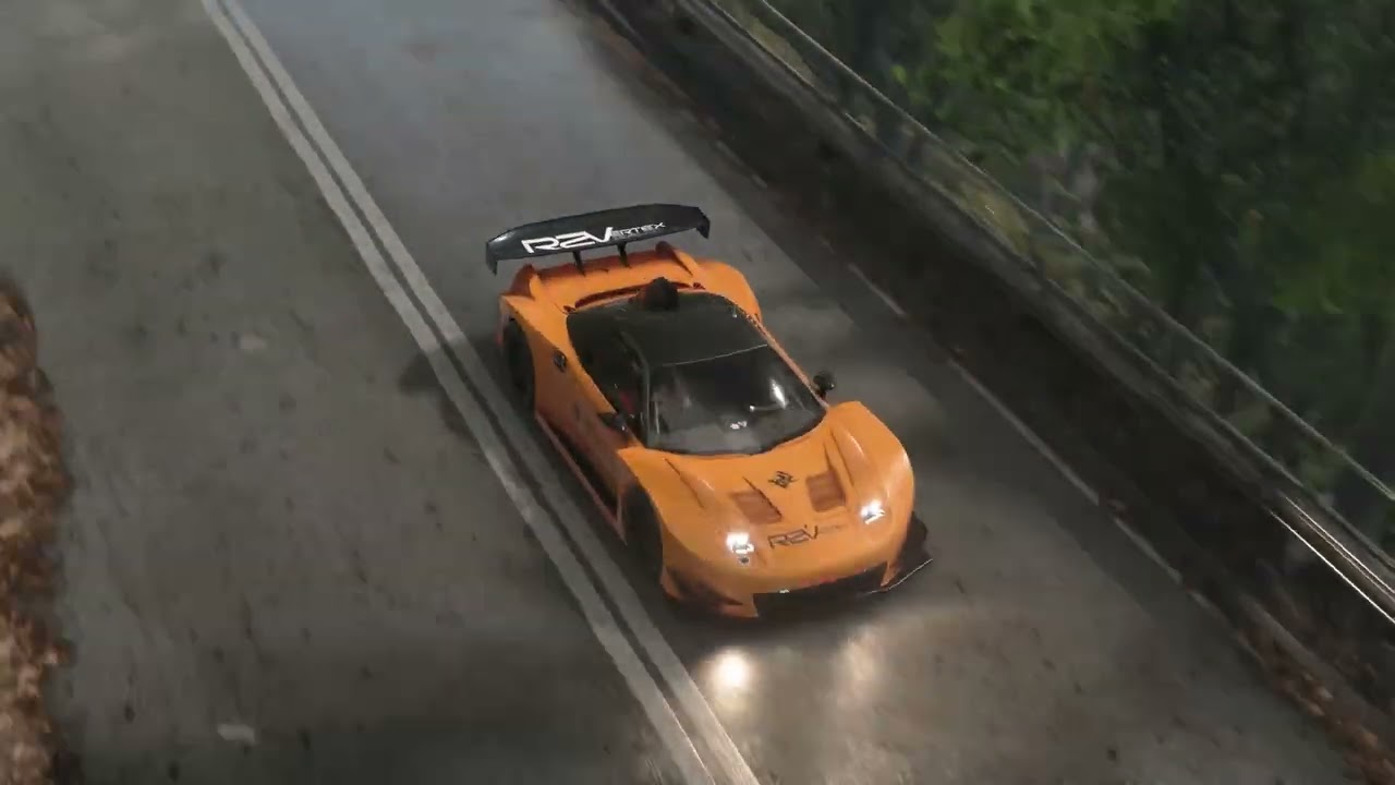Rev to Vertex Wet Preview - trackside view
