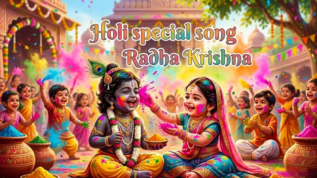 Holi Khel Gaye Nandlala Re🌸|Radha Krishna Holi Song 2026|Braj Ki Rangili Holi🎨|New Holi Song 🎶#holi 