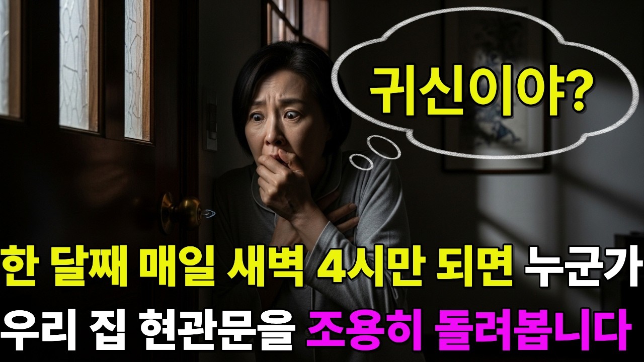 한 달째 매일 새벽 4시만 되면 누군가 우리 집 현관문을 조용히 돌려봅니다