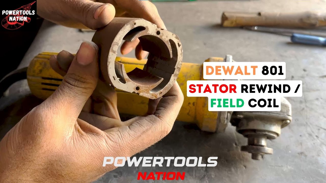 How to rewind dewalt angle grinder stator | Dewalt 801 | In Easy Step Rewind field coil