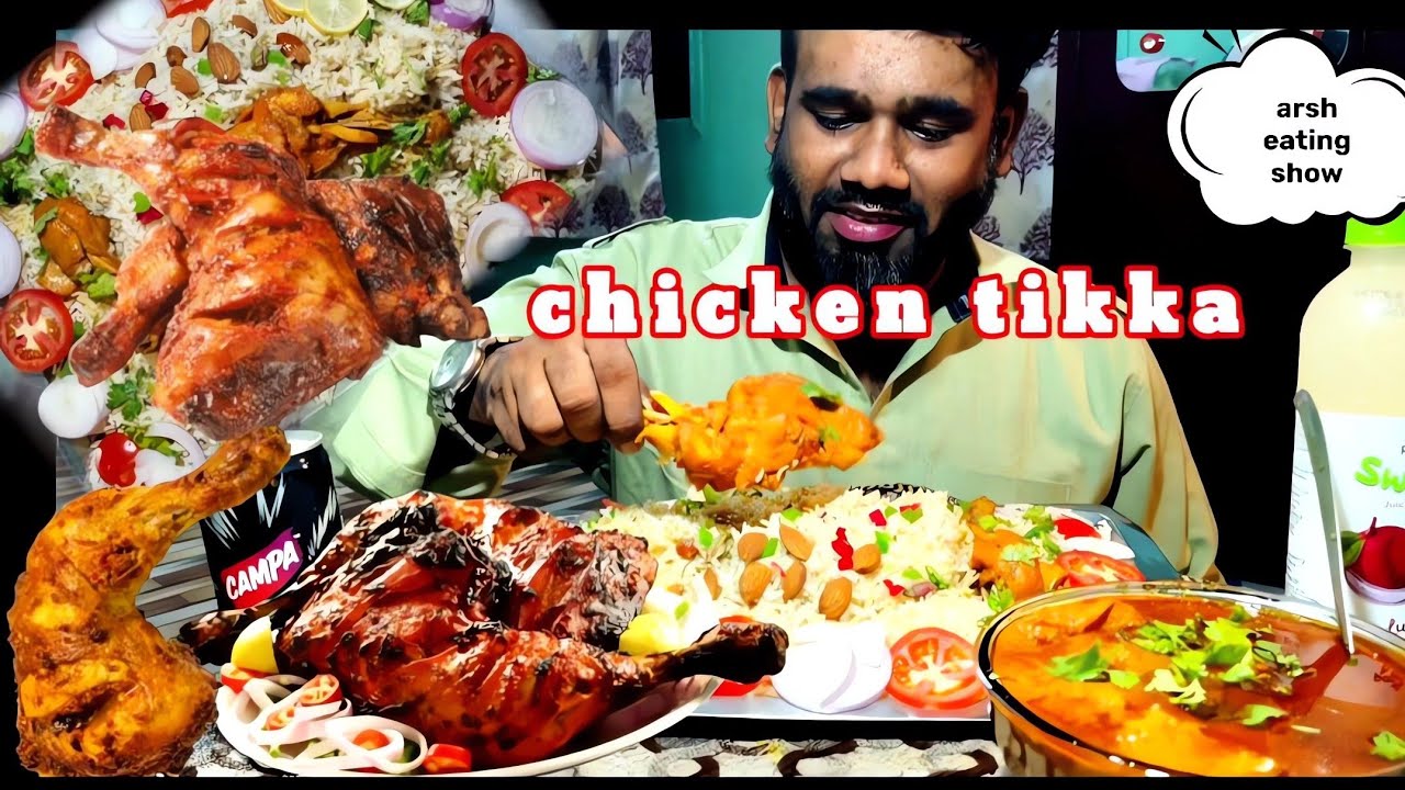 Chicken Tikka With Biriyani rice | lichi juice
