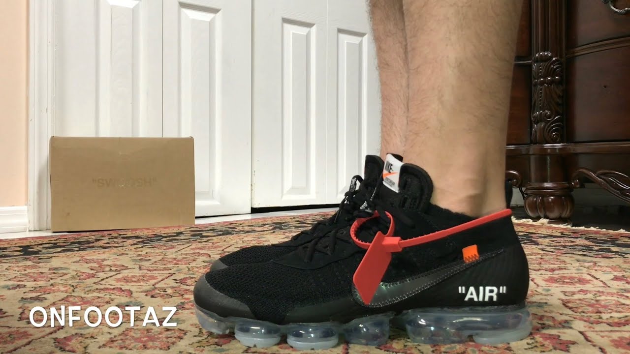 Nike Air VaporMax OFF WHITE The Ten 2018 Part 2 Black On Foot
