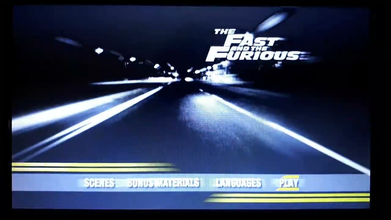 THE FAST AND THE FURIOUS (2001) DVD Menu