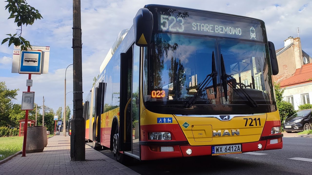 🚍Przejazd MAN NG313 CNG na linii 523 Stare Bemowo-PKP Olszynka Grochowska | KomunikacyjnyFilipek 🎥