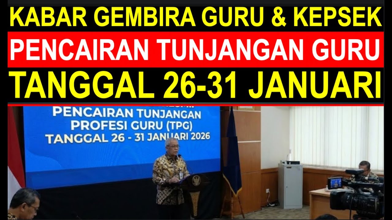 Breaking news kabar gembira pencairan tunjangan sertifikasi guru tanggal 26 sampai 31 Januari 2026