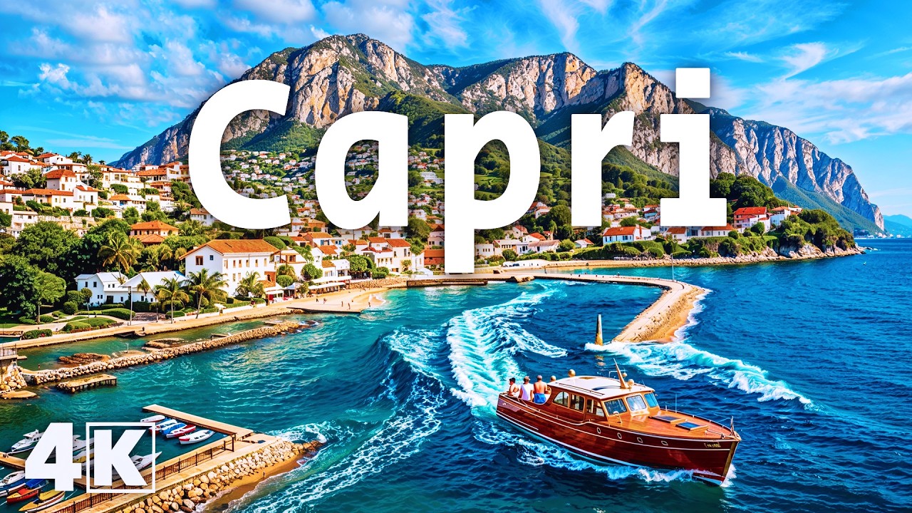 4K Capri Italy 🇮🇹 Explore the Beauty of Capri’s Cliffs & Blue Grotto Aerial Views - Deep House Chill
