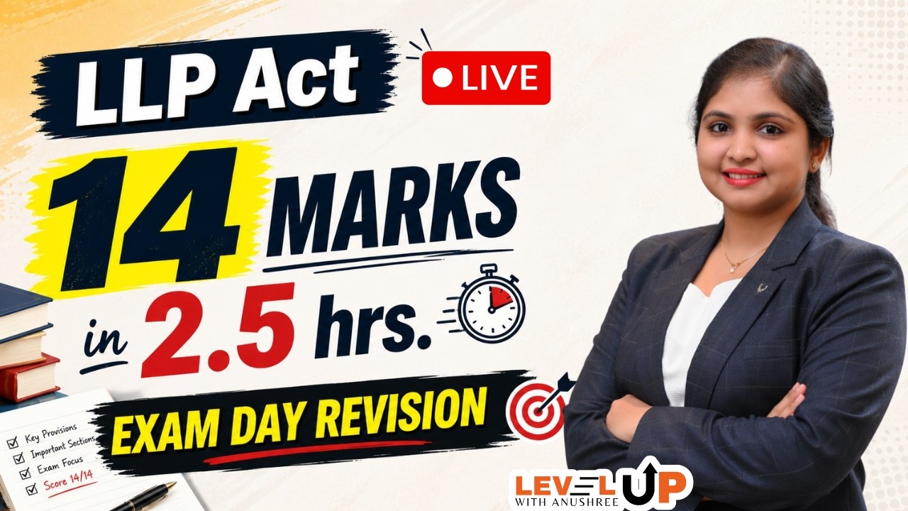 LLP Act | CA Inter | Exam day revision | May 2026