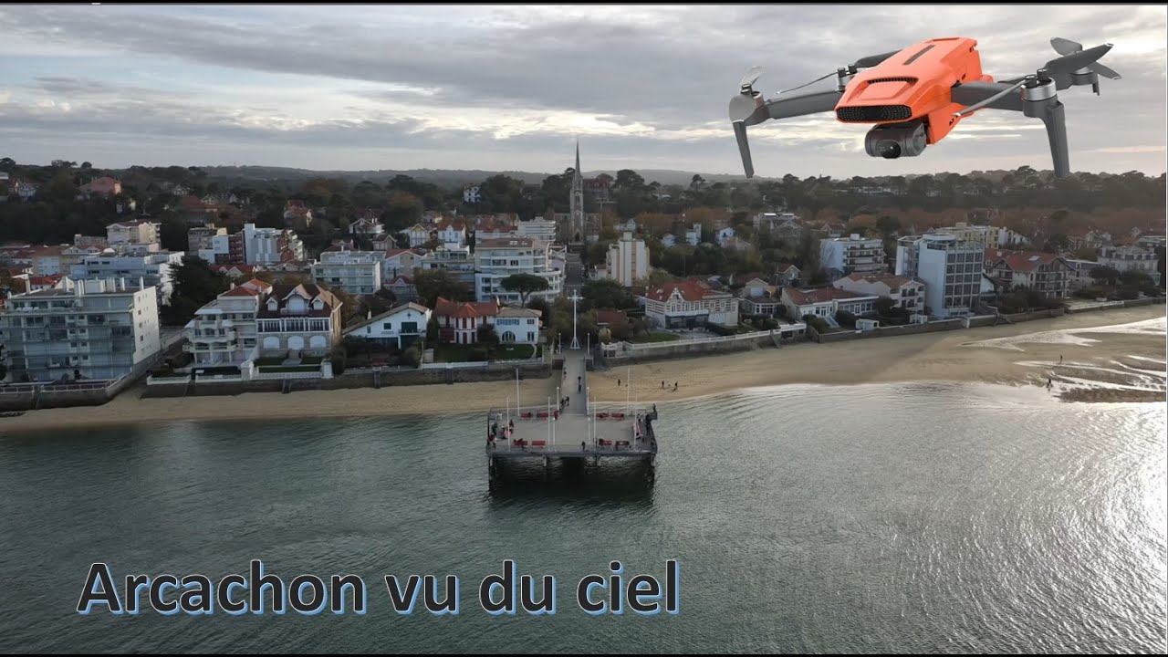 Arcachon vu du ciel - Jetée de la Chapelle, Croix des Marins et Plage Pereire (Drone 4K)