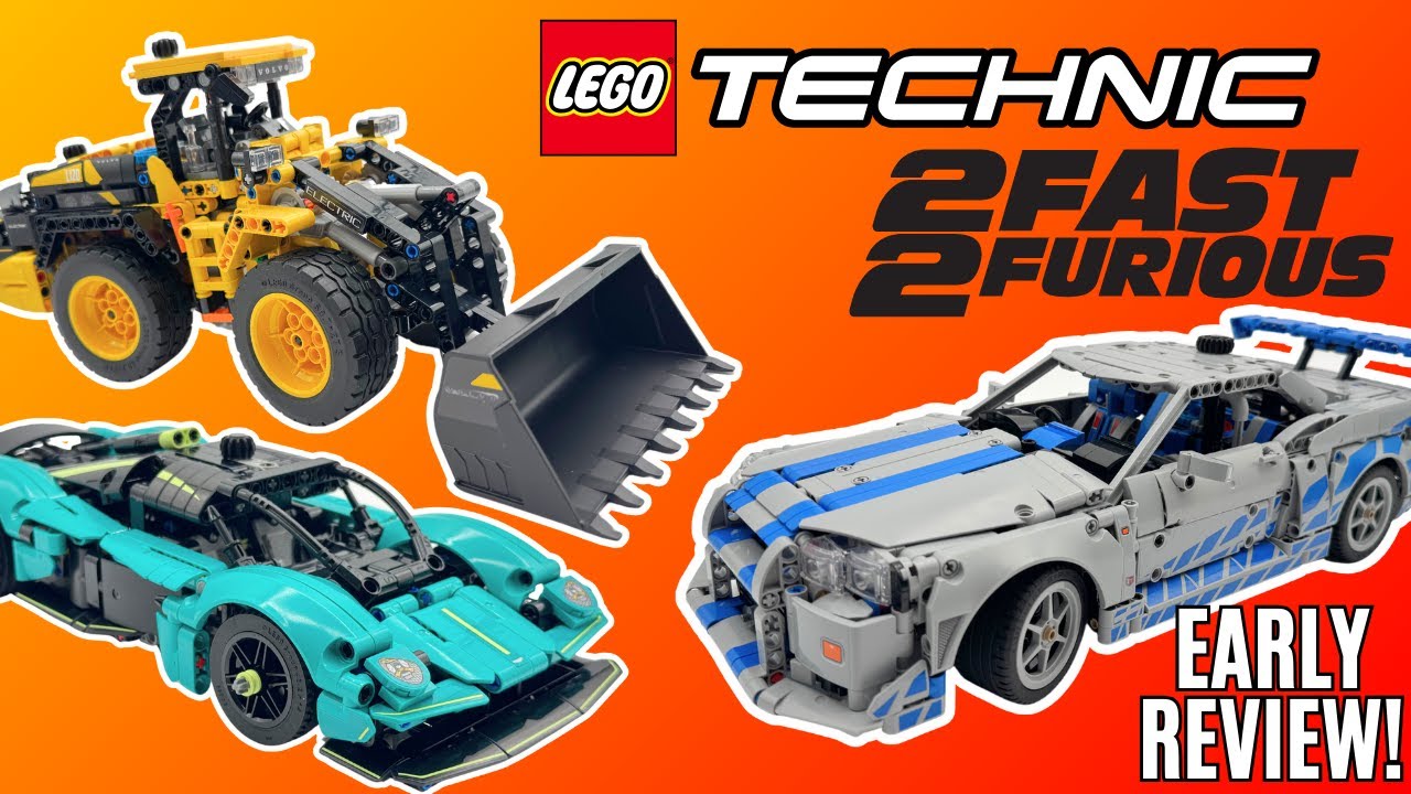 LEGO Technic Summer 2025 Megareview: 2 Fast 2 Furious Nissan, Aston Martin Valkyrie, & Volvo Loader!