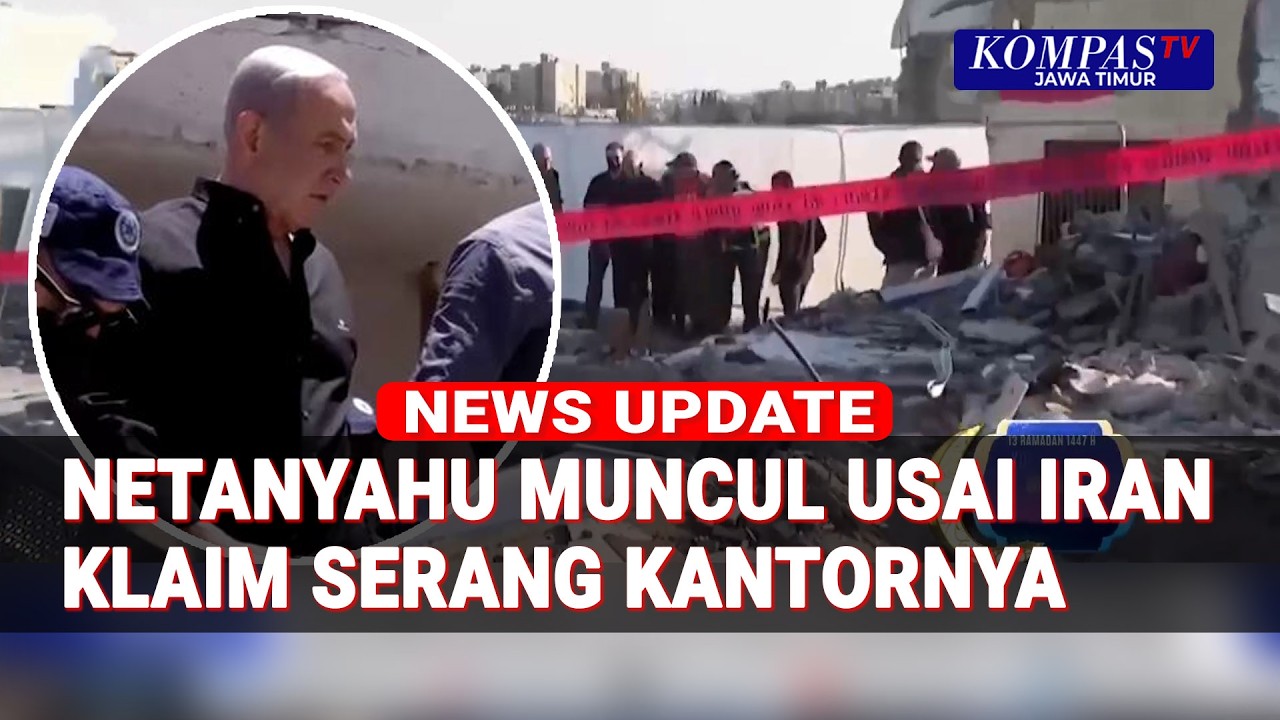 PM Israel Benyamin Netanyahu Cek Lokasi Terdampak Rudal Usai Klaim Iran Serang Kantornya