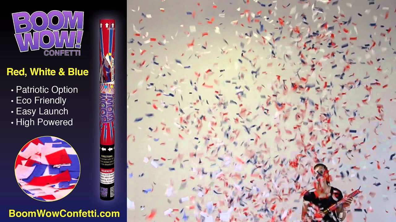 Boomwow colorful confetti cannon effect demonstration