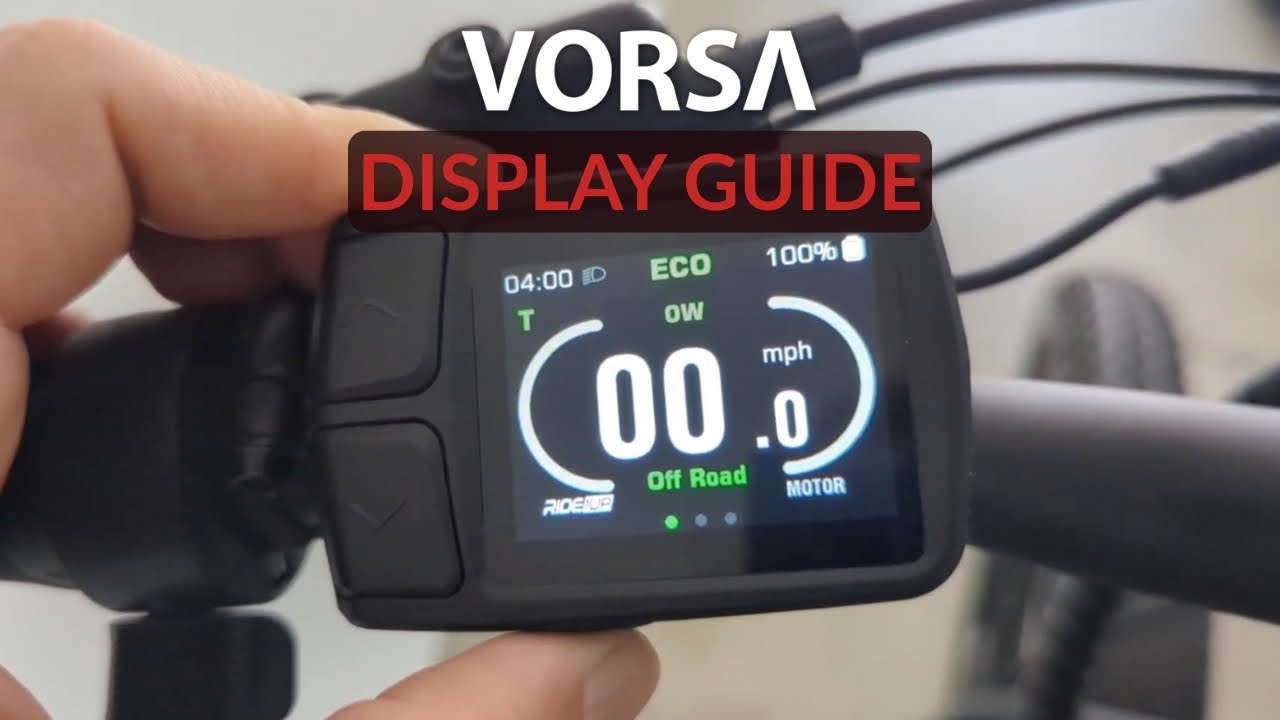 Руководство по дисплею Ride1Up Vorsa
