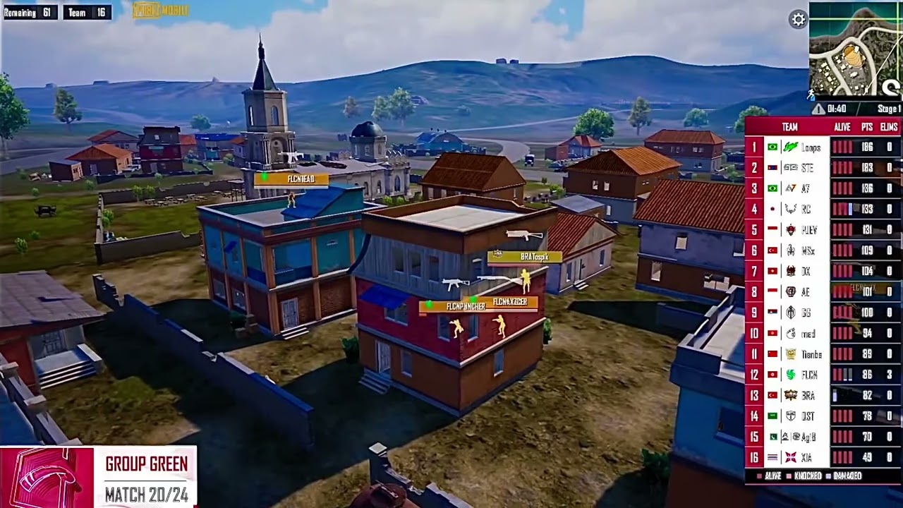 Crazy 1v4 😱😱😱 BRA Esports 🇹🇷vs Falcons 🇹🇳 | 2023 PMGC League | Group Green Match 20