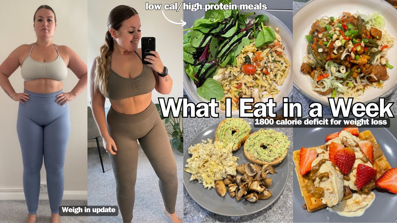 WHAT I EAT IN A WEEK | 1800 calories, high protein meals for weight loss (weigh in update)