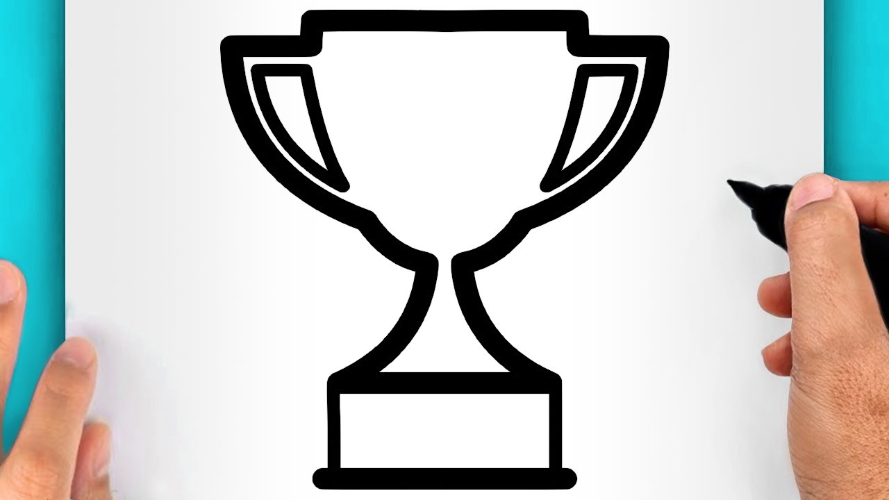 DISEGNI FACILI DA FARE | COME DISEGNARE UN TROFEO FACILE (VIDEO DI DISEGNI)