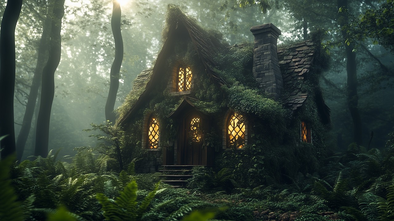 Relaxing Forest Ambient Music 🌿 Magical Woodland Cottage | Nature Sounds & Birdsong
