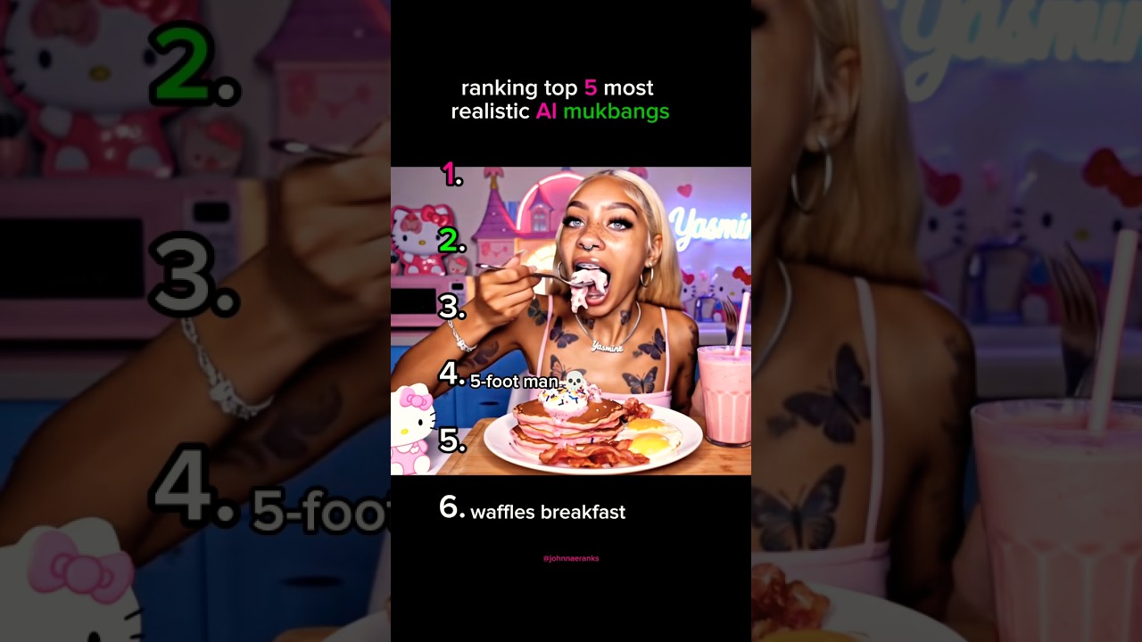 ranking top 6 realistic AI mukbangs