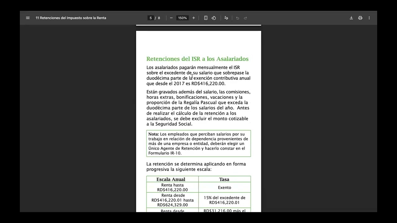 Retenciones empleados 25 noviembre