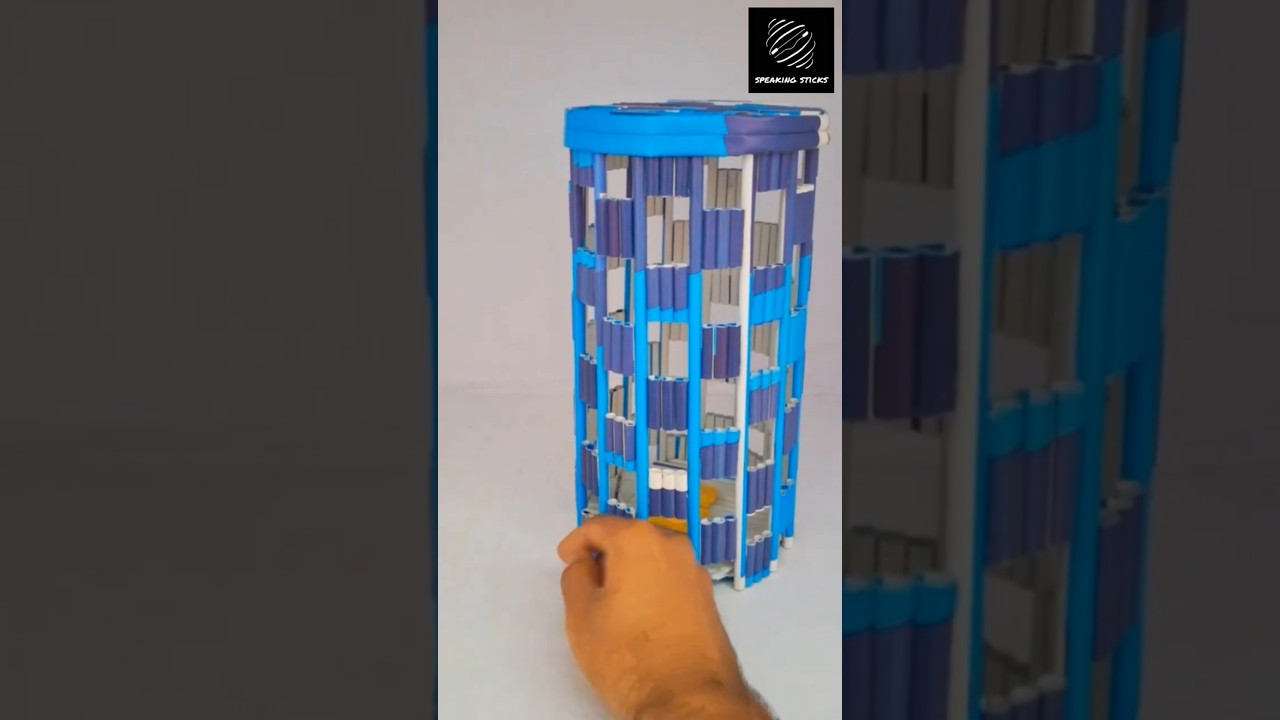 Glowing magazine pipe lamp ready, spreading light, creativity, and sustainable handmade art.