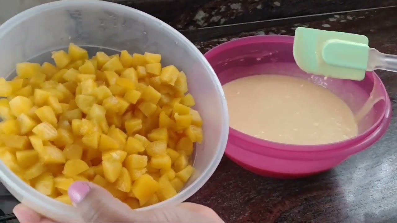 Bolo de Pêssego Gelado (rápido e fácil)