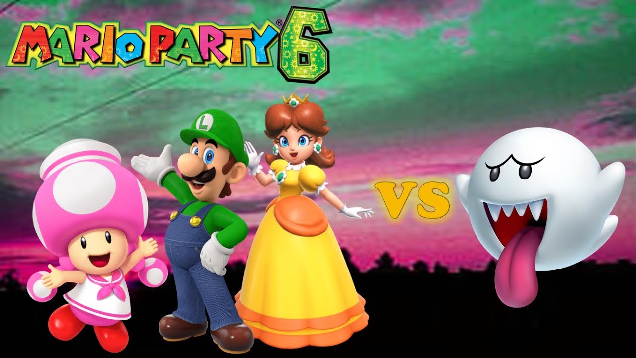 Mario Party 6 - Battle Bridge - Toadette, Luigi & Daisy vs Boo