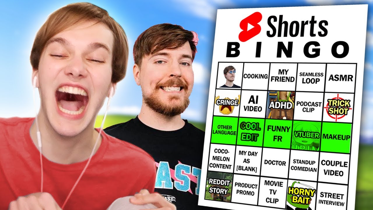 YouTube Shorts Bingo