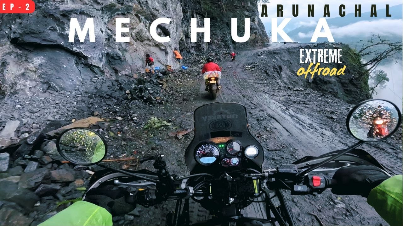 Scariest Road to Mechuka 😰Landslides & Bike Breakdowns | Ep-2
