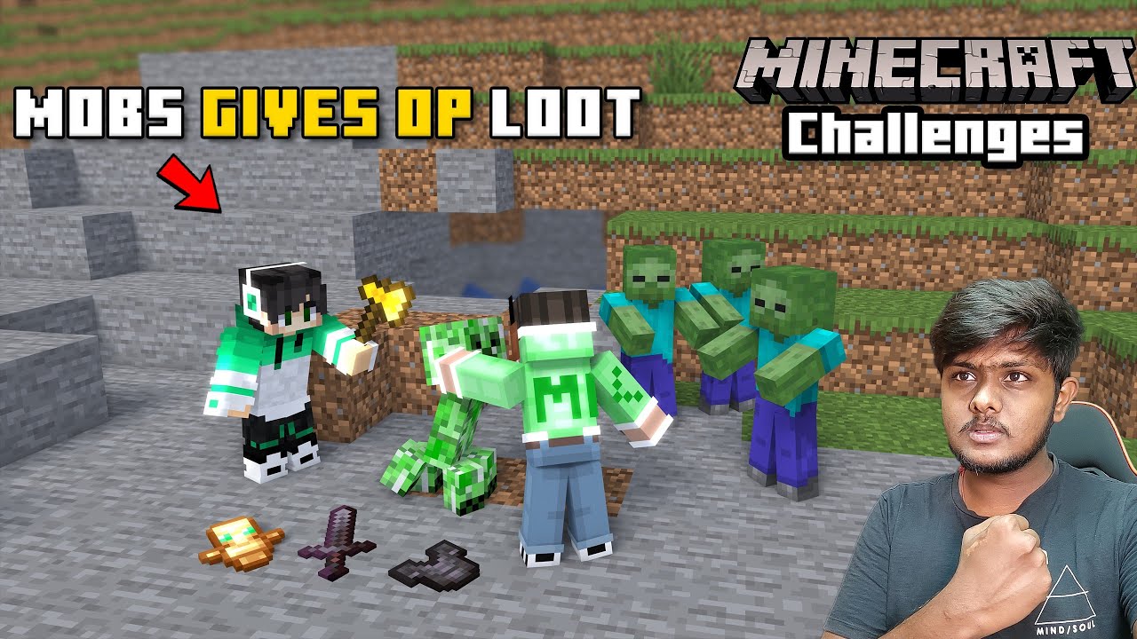 Minecraft But Mob Gives Op Loot | Minecraft Challenges | In Telugu | GMK GAMER