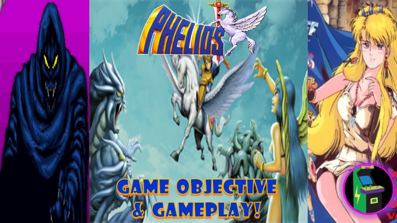 Phelios (Namco 1989) - Arcade Gameplay & Game Objectives!