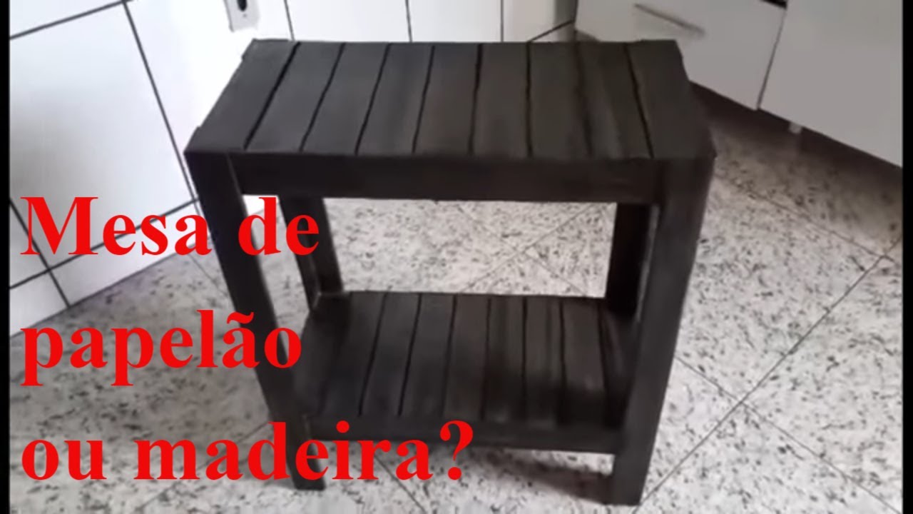 DIY Mesa de papelão e caixa de ovo artesanato e decoração