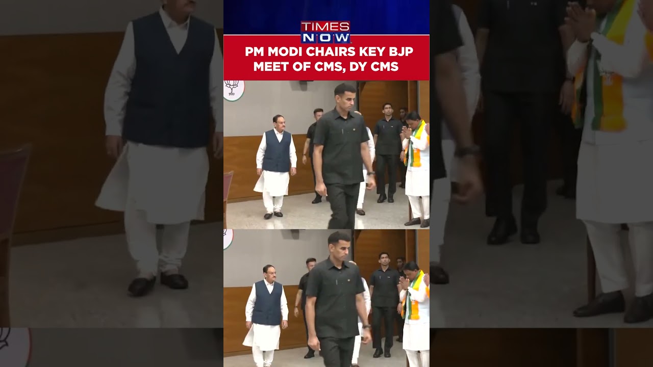 Prime Minister Modi Chairs Key Meeting With BJP CMs and Dy CMs At BJP Headquarters in Delhi #shorts