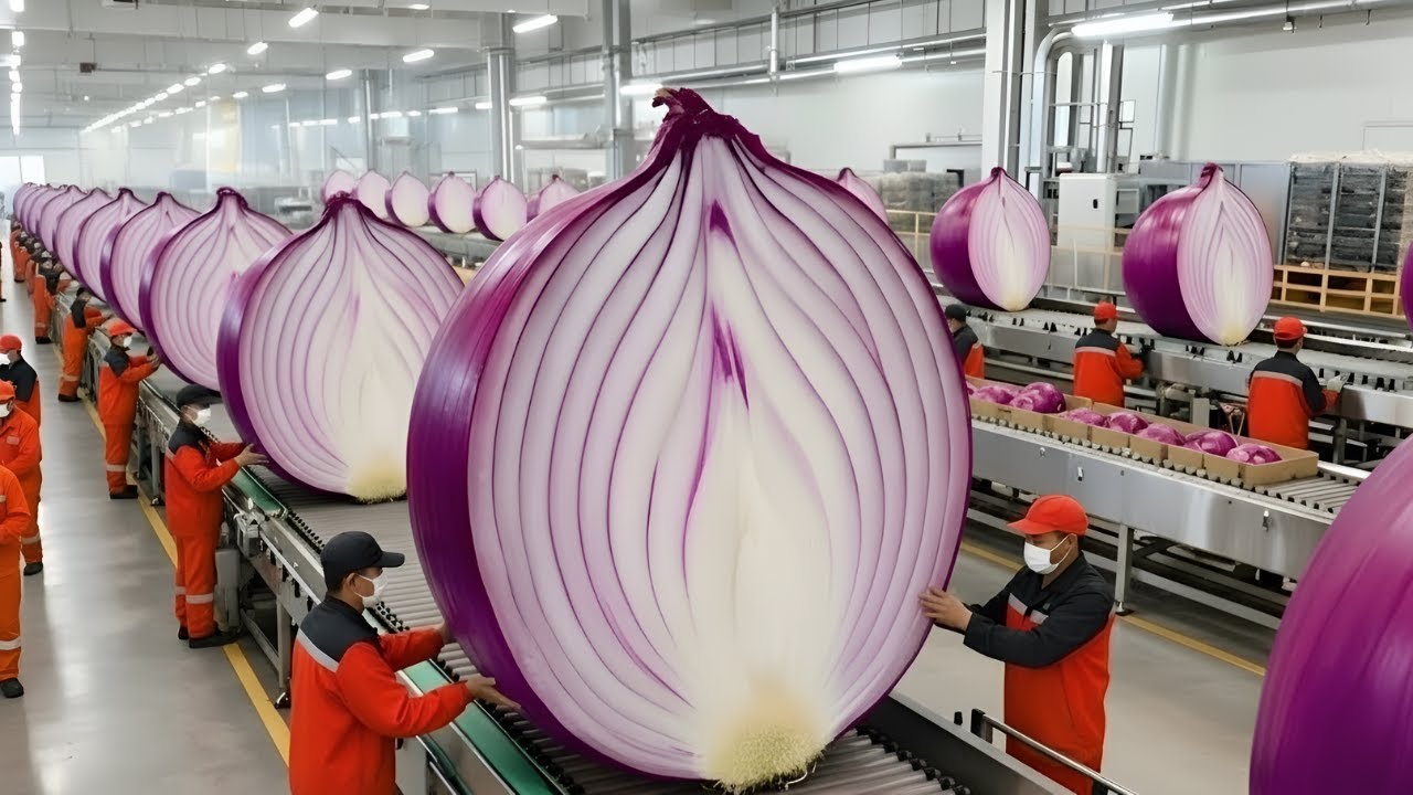 Inside a Modern Onion Factory | From Fresh Onions to Fine Onion Powder (Full Production Process)