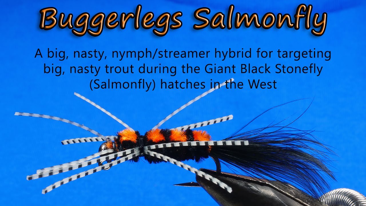 Salmonfly Buggerlegs | Big Nasty Streamer/Stonefly Junk Fly for the Giant Black Stonefly Hatch
