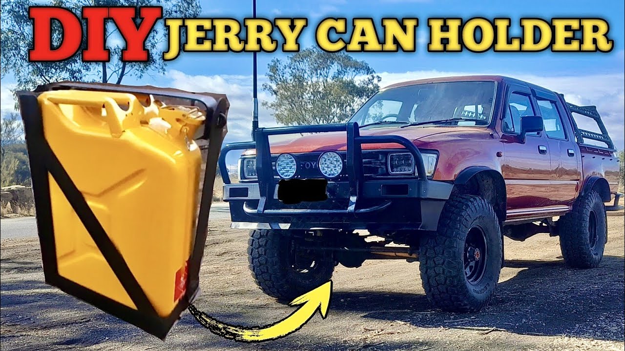 making a DIY jerry can holder from scrap metal