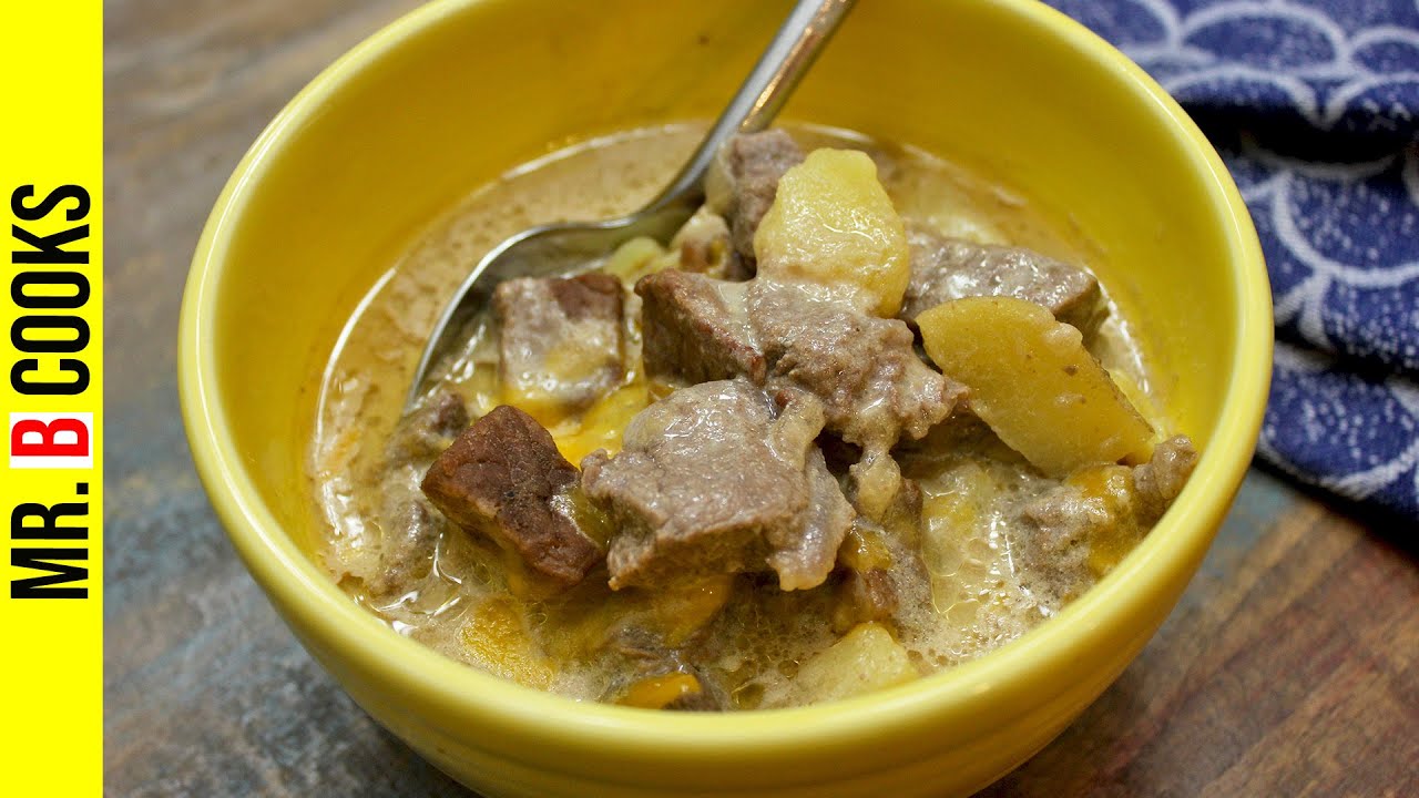 Steak and Potato Soup (Beef Soup) Slow Cooker Recipe | Easy Crockpot Dinner Recipes
