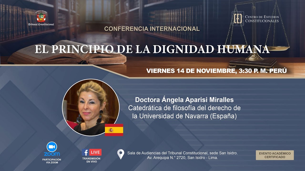 CONFERENCIA INTERNACIONAL: EL PRINCIPIO DE LA DIGNIDAD HUMANA