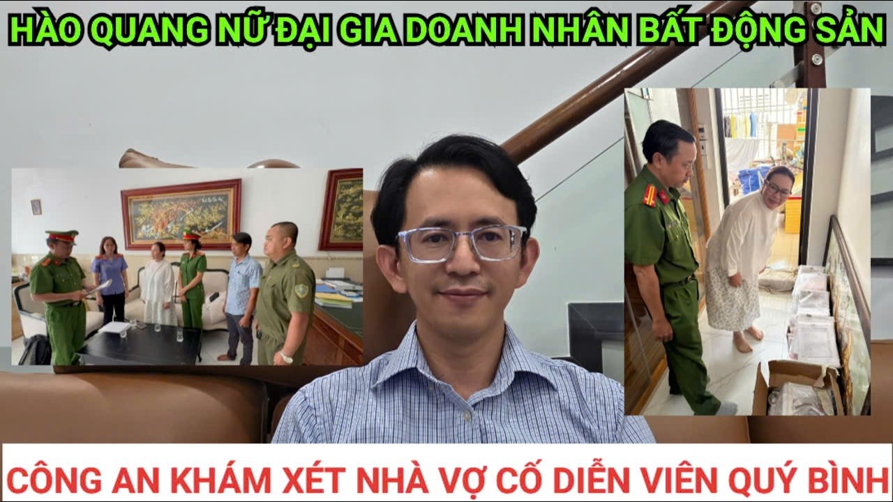 Hình ảnh công an khám xét nhà đại gia vợ cố diễn viên Quý Bình