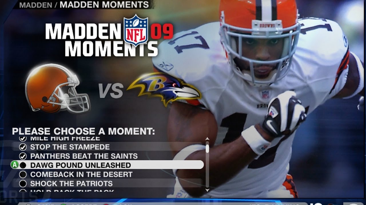 LETS PLAY MADDEN 09 MADDEN MOMENTS PART2 "Cleveland this is for you"