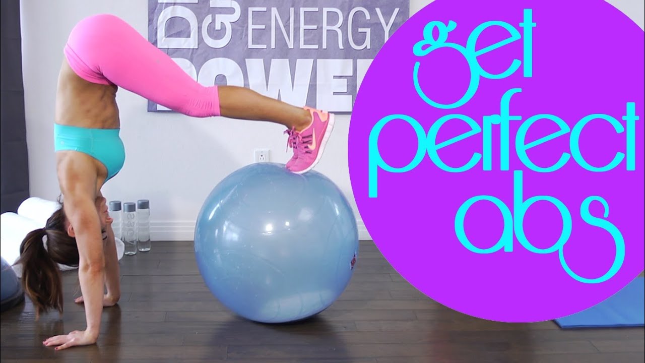 Best Ab and Core Workout Using a Stability Ball | Natalie Jill