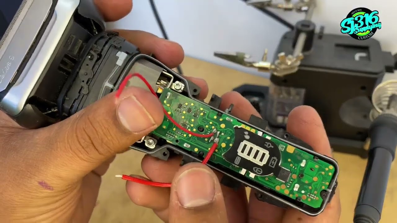Shaver Braun (Reparación de Botón de encendido) instalación de interruptor