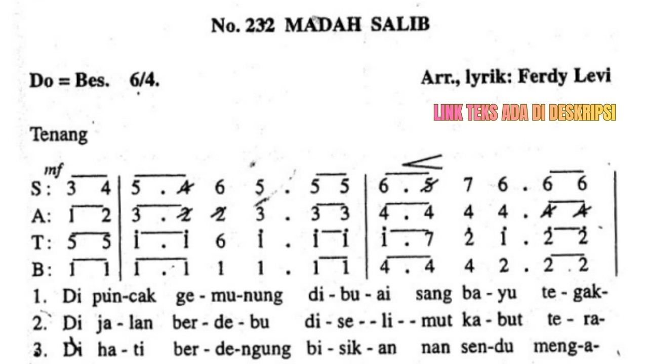 Madah Salib Arransemen Ferdy Levi || Lagu Misa Jumat Agung