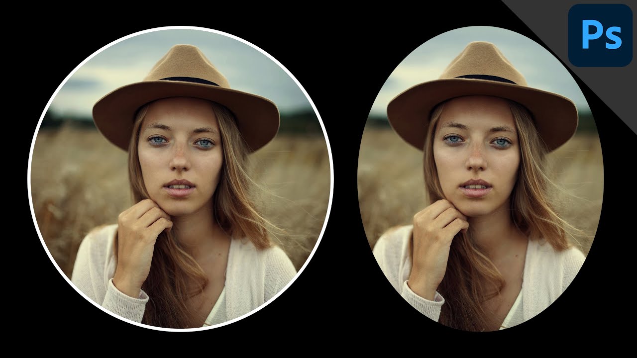 Photo inside circle or ellipse (with outline) | Frame tool | PHOTOSHOP TUTORIAL
