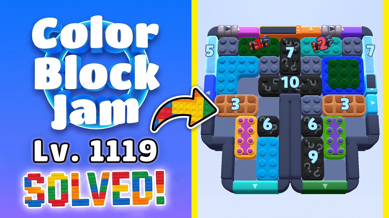 Color Block Jam Level 1128 (1129) | Every Puzzle Solved! 🎯