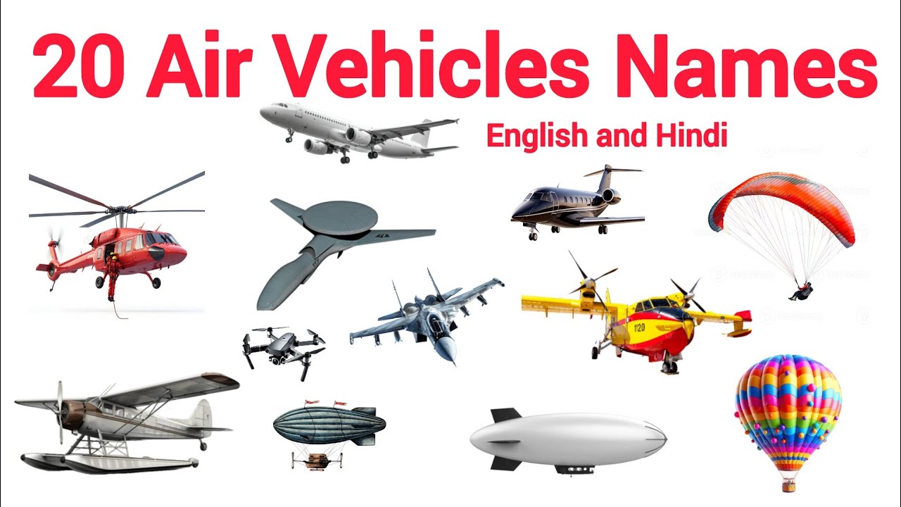 Air Vehicles Name- हवाई वाहनों के नाम|Kids knowledge Video|Pre-School Learning|kids Learning
