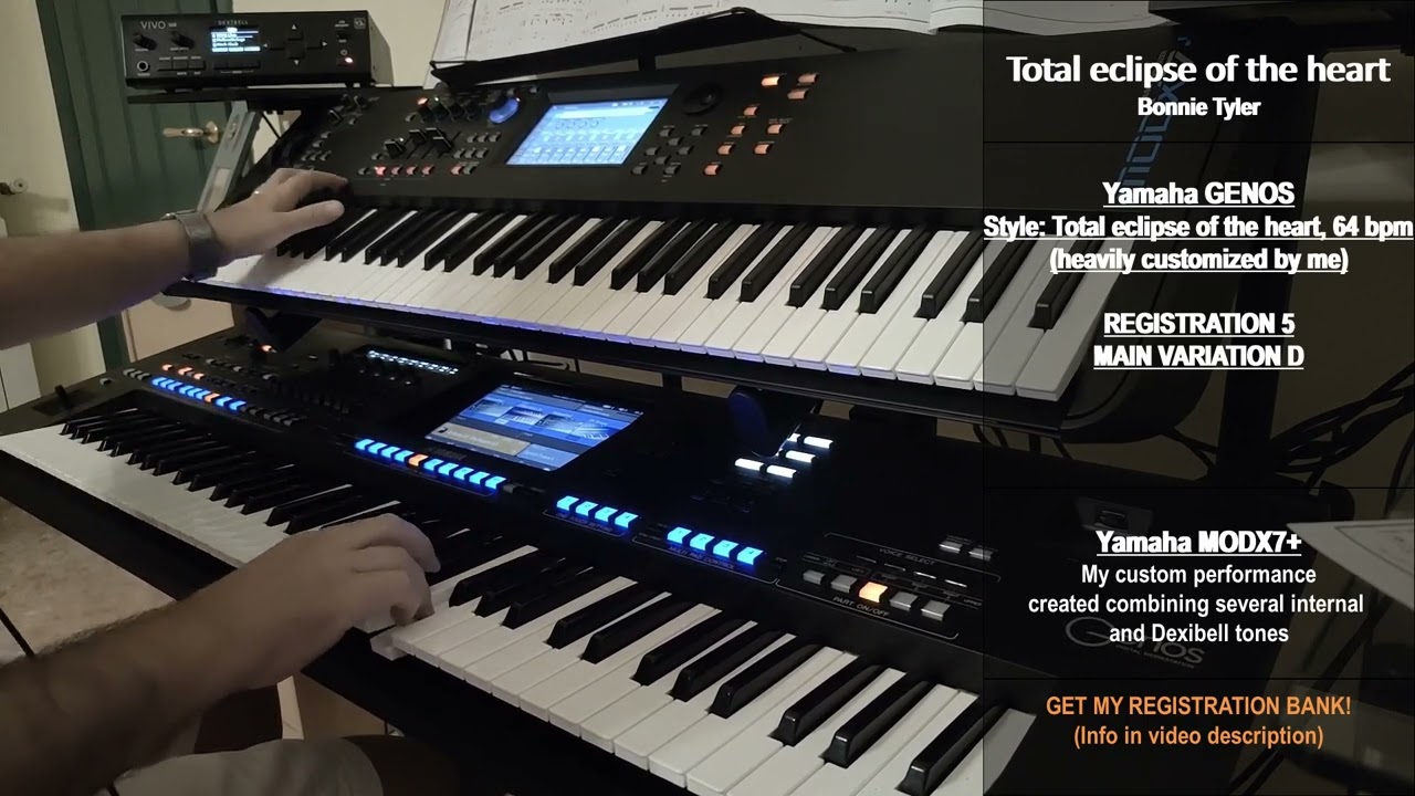Total eclipse of the heart, Bonnie Tyler - Yamaha Genos, MODX7+, Dexibell VIVO SX8