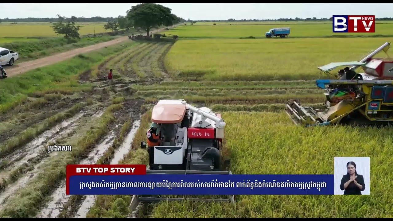 WATCH ក្រសួងកសិកម្មច្រានចោលការផ្សាយបំភ្លៃការពិតរបស់សារព័ត៌មានថៃ ពាក់ព័ន្ធនឹងកំណើនផលិតកម្មស្រូវកម្ពុជ