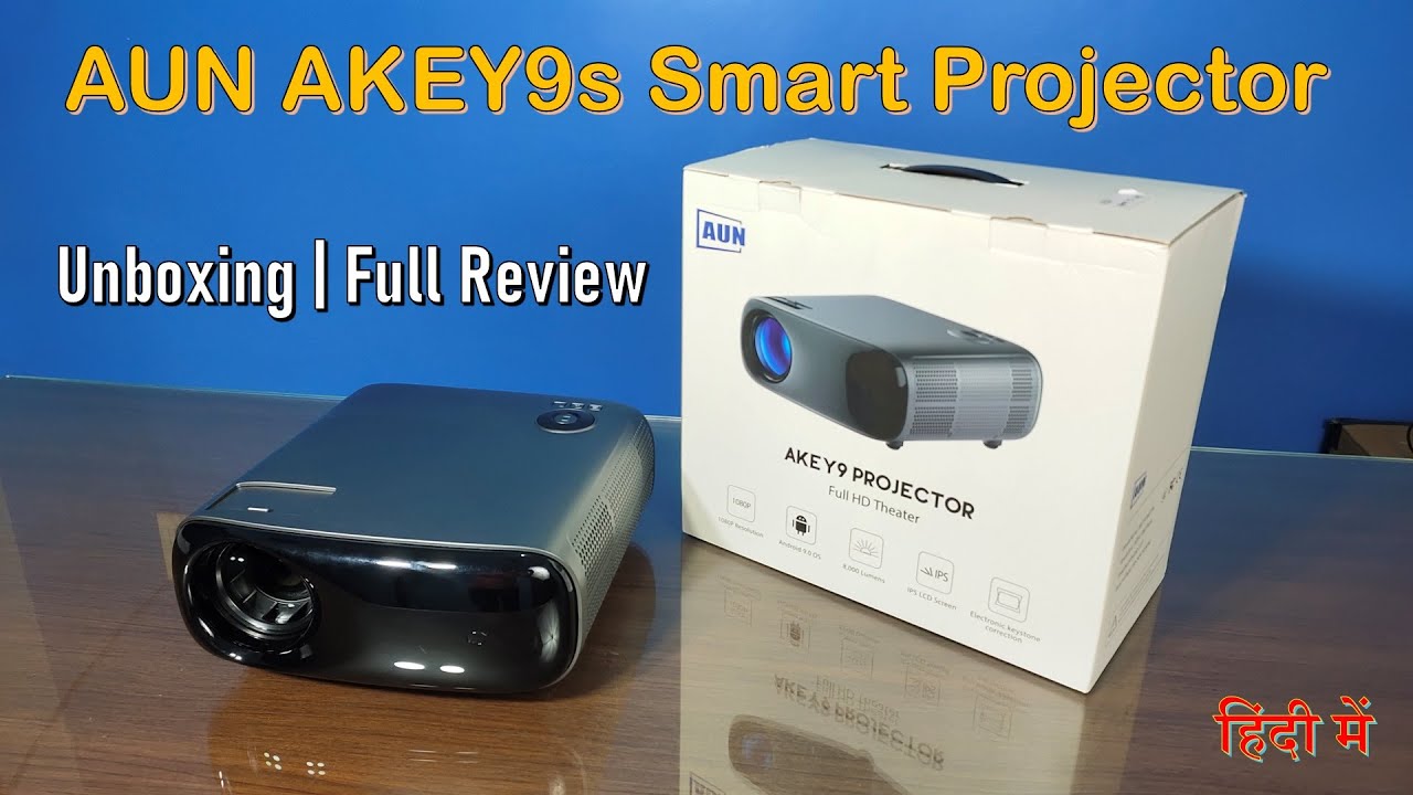Aun Akey9s full HD 1080P smart projector | Unboxing | Full review in hindi ( हिंदी में )