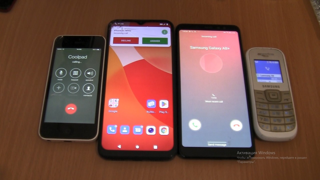 Incoming call&Outgoing call at the Same Time Coolpad+ Samsung Galaxy A8 plus+1200M+ Iphone 5c