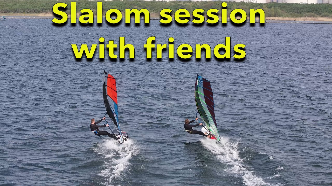 Nice windsurfing with friends at our local lake (Oostvoornse Meer) slalom fin foil s2maui venom 2025