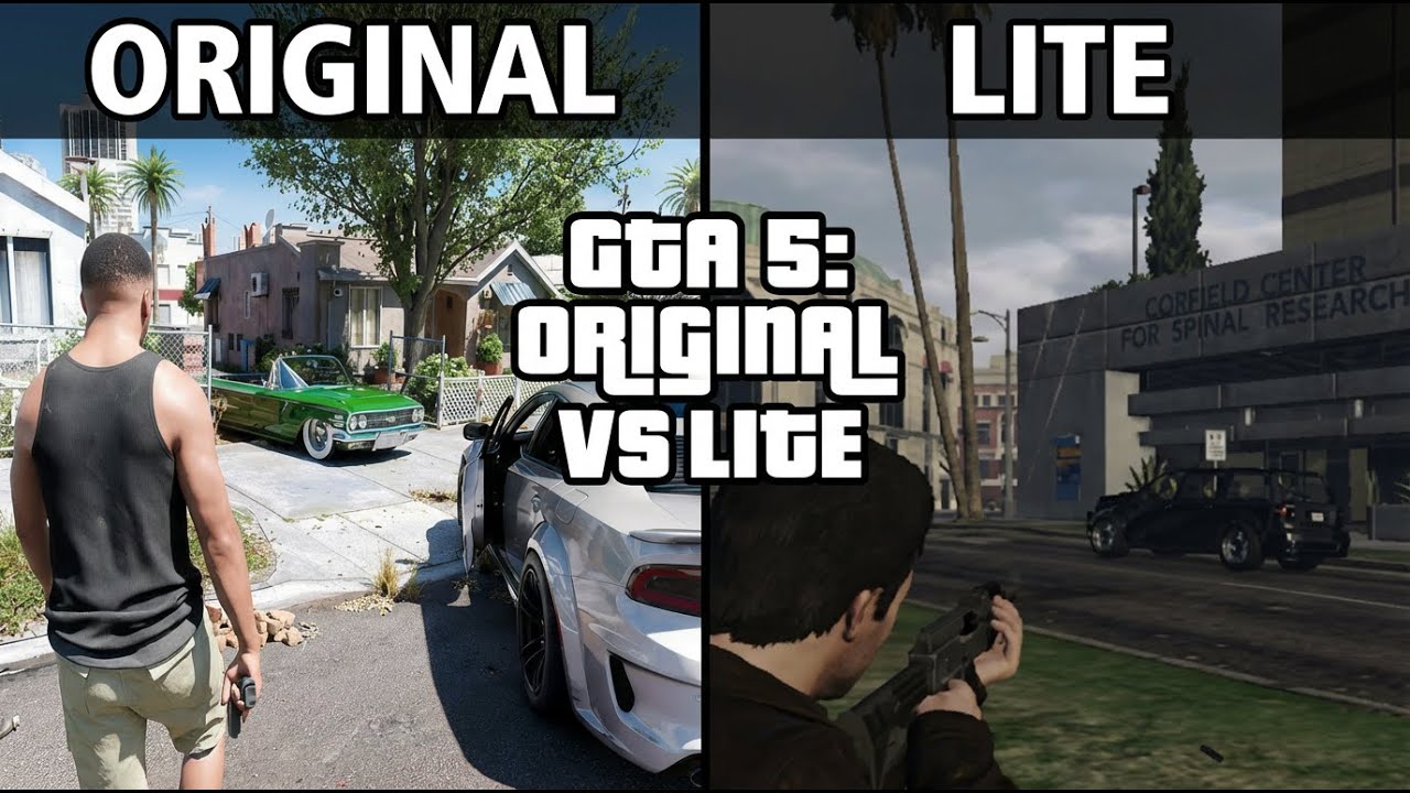 GTA 5 Original Vs GTA 5 LITE Gameplay🔥 | Comparison of GTA 5 LITE